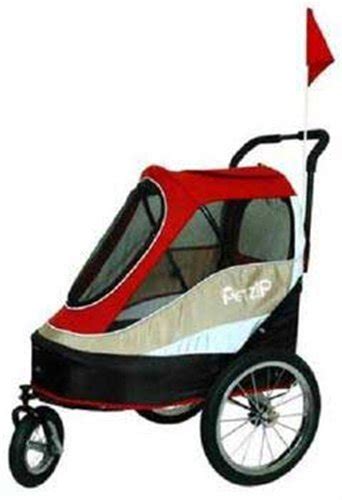 PetZip Pet Happy Trailer Stroller, Red .